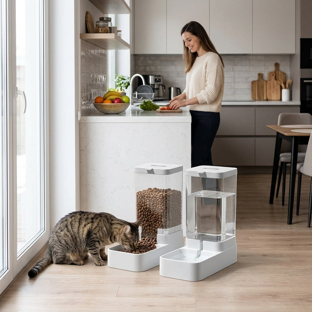 Automatic Pet Feeder with Water Dispenser