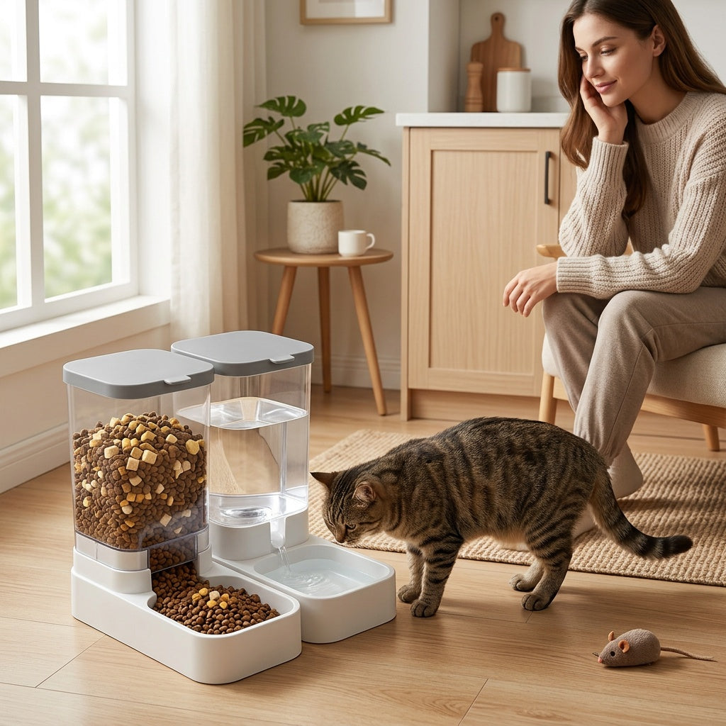 Automatic Pet Feeder with Water Dispenser