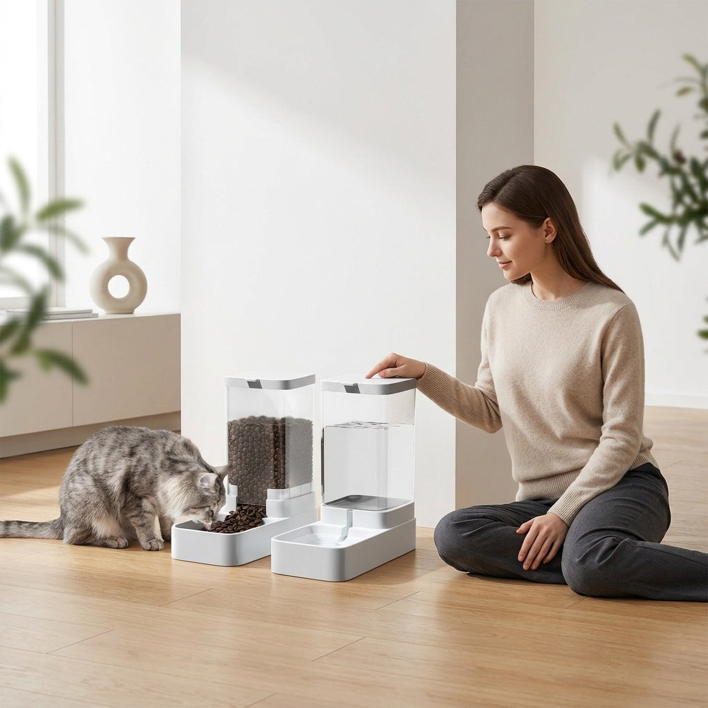 Automatic Pet Feeder with Water Dispenser